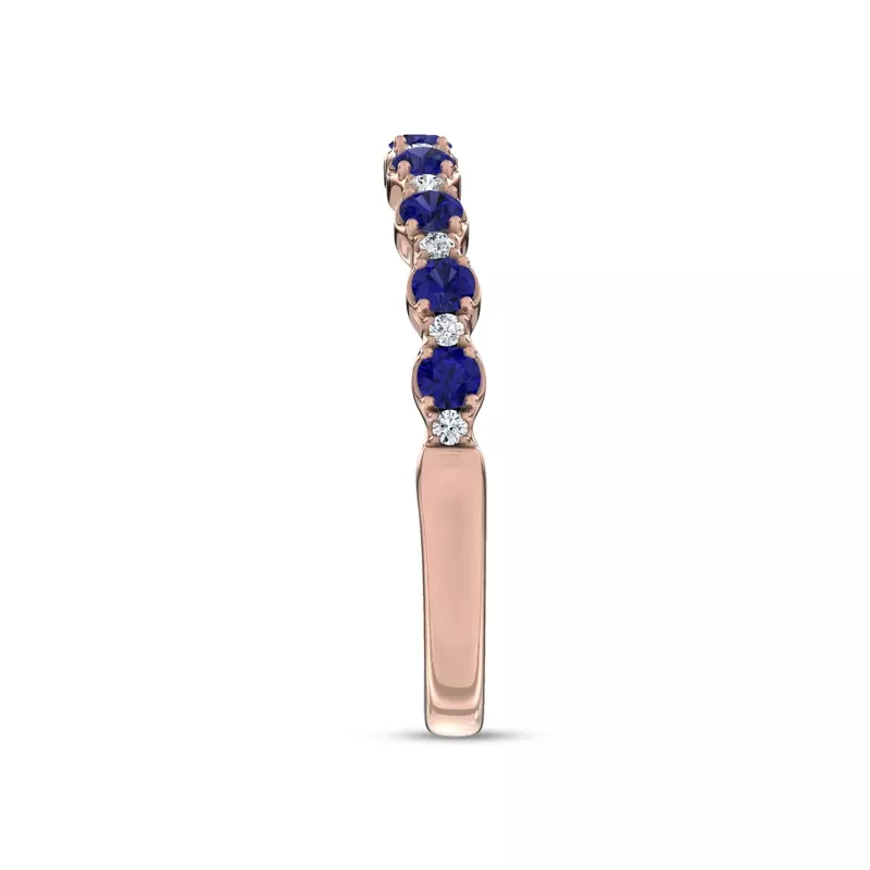 14K Rose Gold Sonata Sapphire & Diamond Band by Christian Siriano