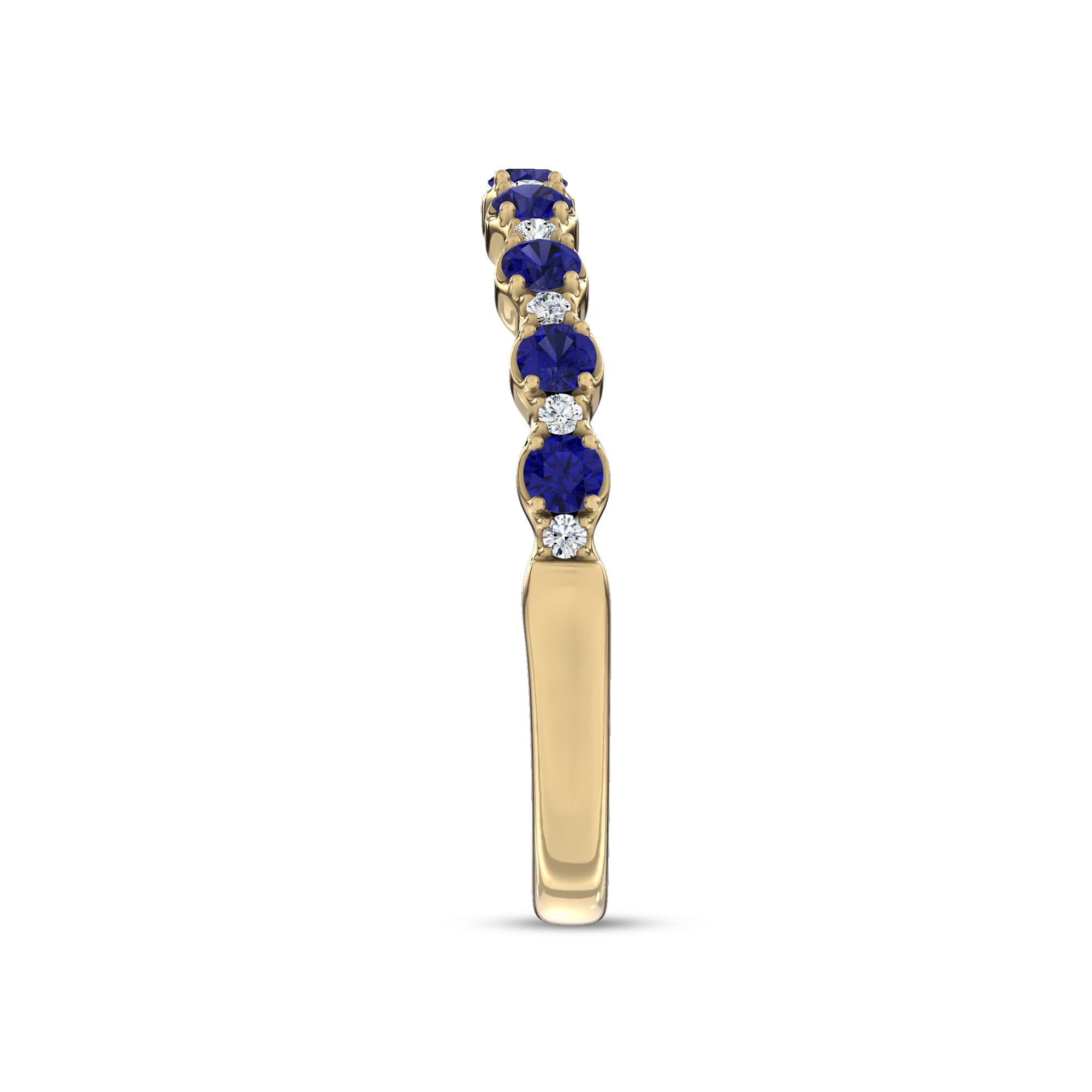 18K Yellow Gold Sonata Sapphire & Lab Diamond Band by Christian Siriano