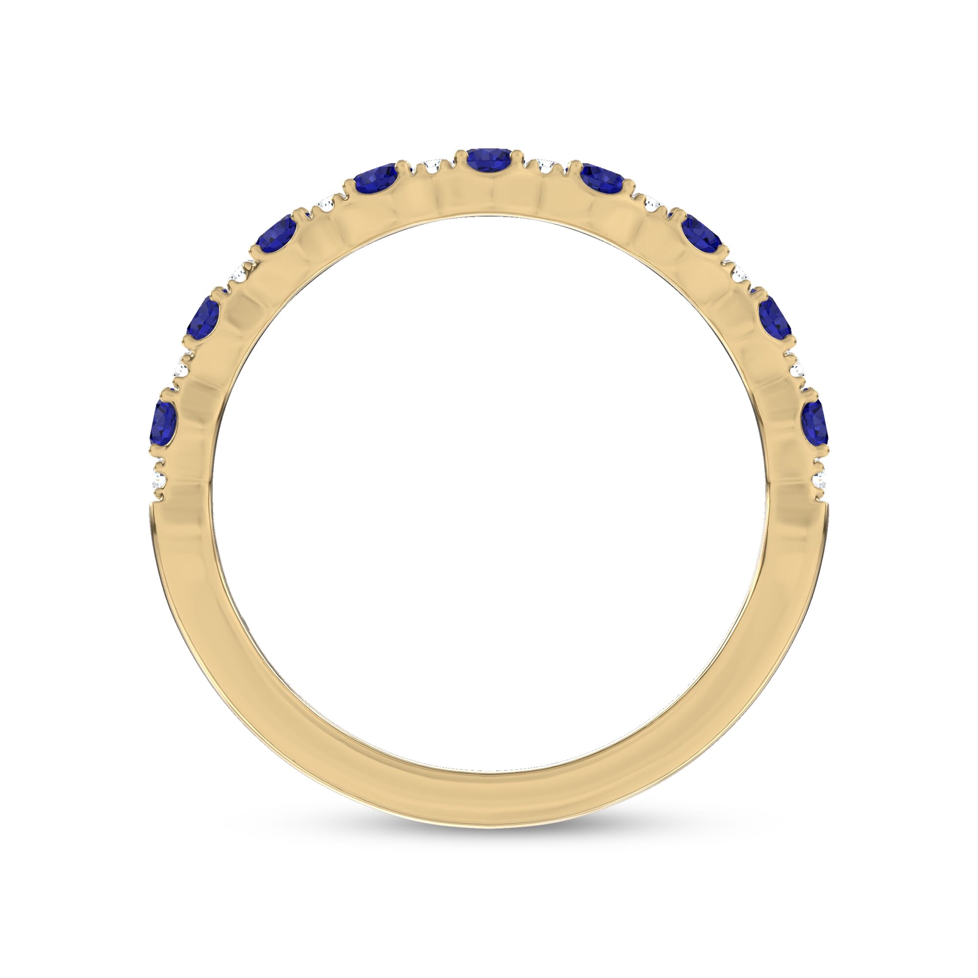 18K Yellow Gold Sonata Sapphire & Diamond Band by Christian Siriano