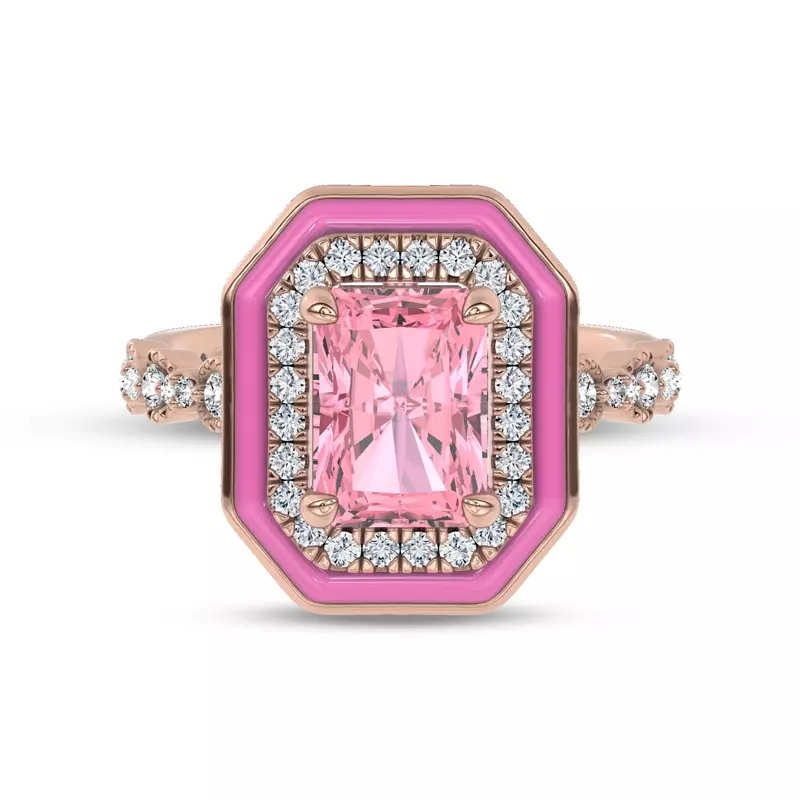 Rosavé Pink Lab Diamond Icon Ring by Christian Siriano