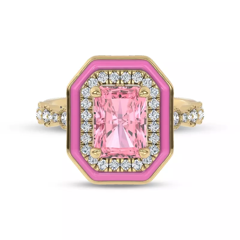 Rosavé Pink Lab Diamond Icon Ring by Christian Siriano