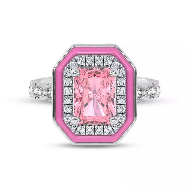Rosavé Pink Lab Diamond Icon Ring by Christian Siriano