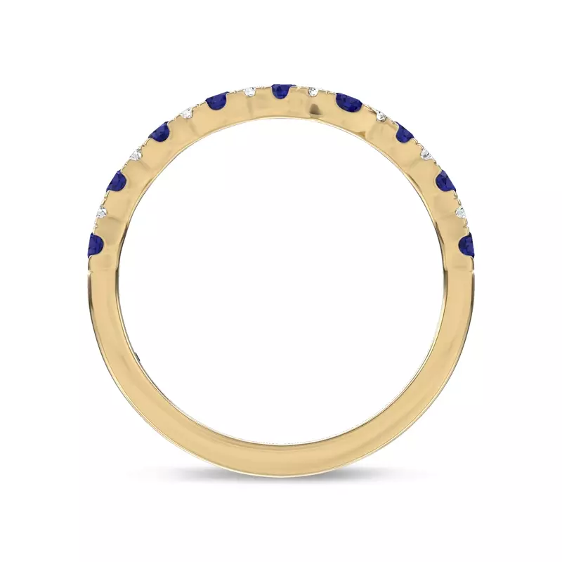 14K Yellow Gold Nocturne Sapphire & Lab Diamond Band by Christian Siriano