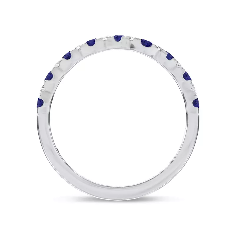 Platinum Nocturne Sapphire & Diamond Band by Christian Siriano