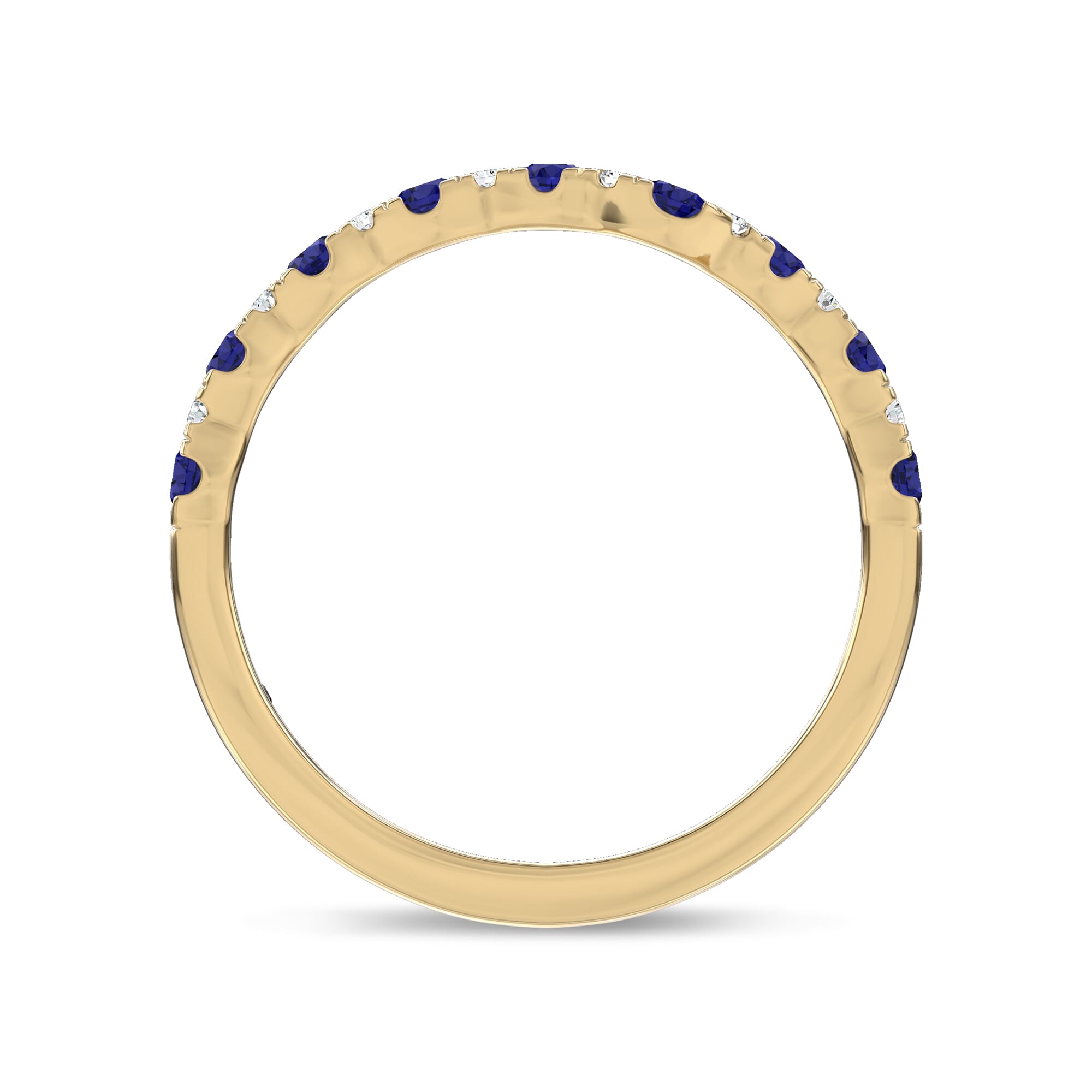 18K Yellow Gold Nocturne Sapphire & Lab Diamond Band by Christian Siriano