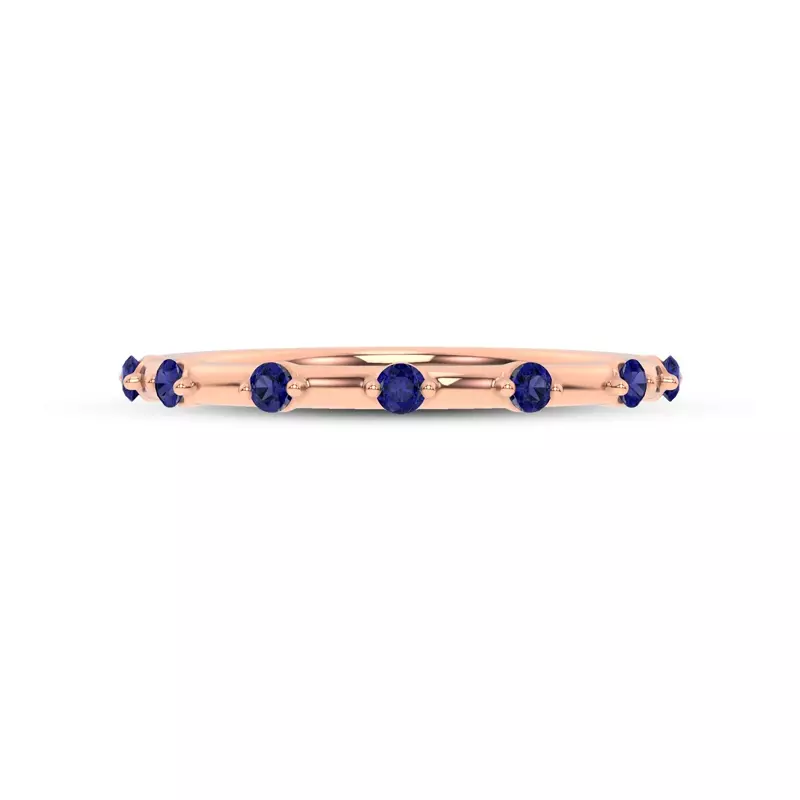 Starlight Spaced Blue Sapphire Band