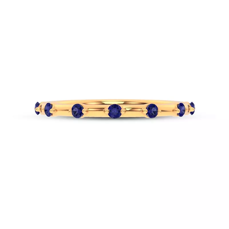 Starlight Spaced Blue Sapphire Band