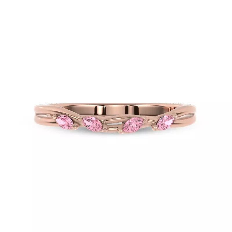 Petal Radiance Pink Sapphire Band by Christian Siriano