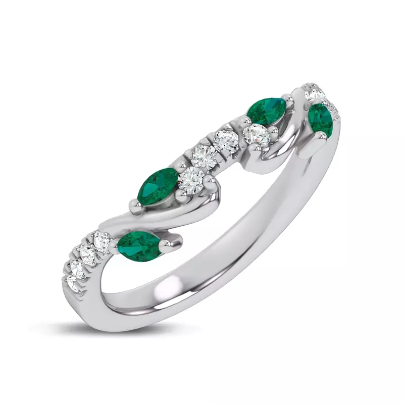 Hayden Tsavorite And Diamond Band