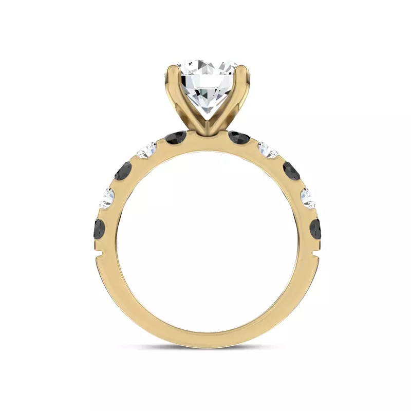 14K Yellow Gold Jules Black & White Lab Diamond Band (1 ct. tw.)