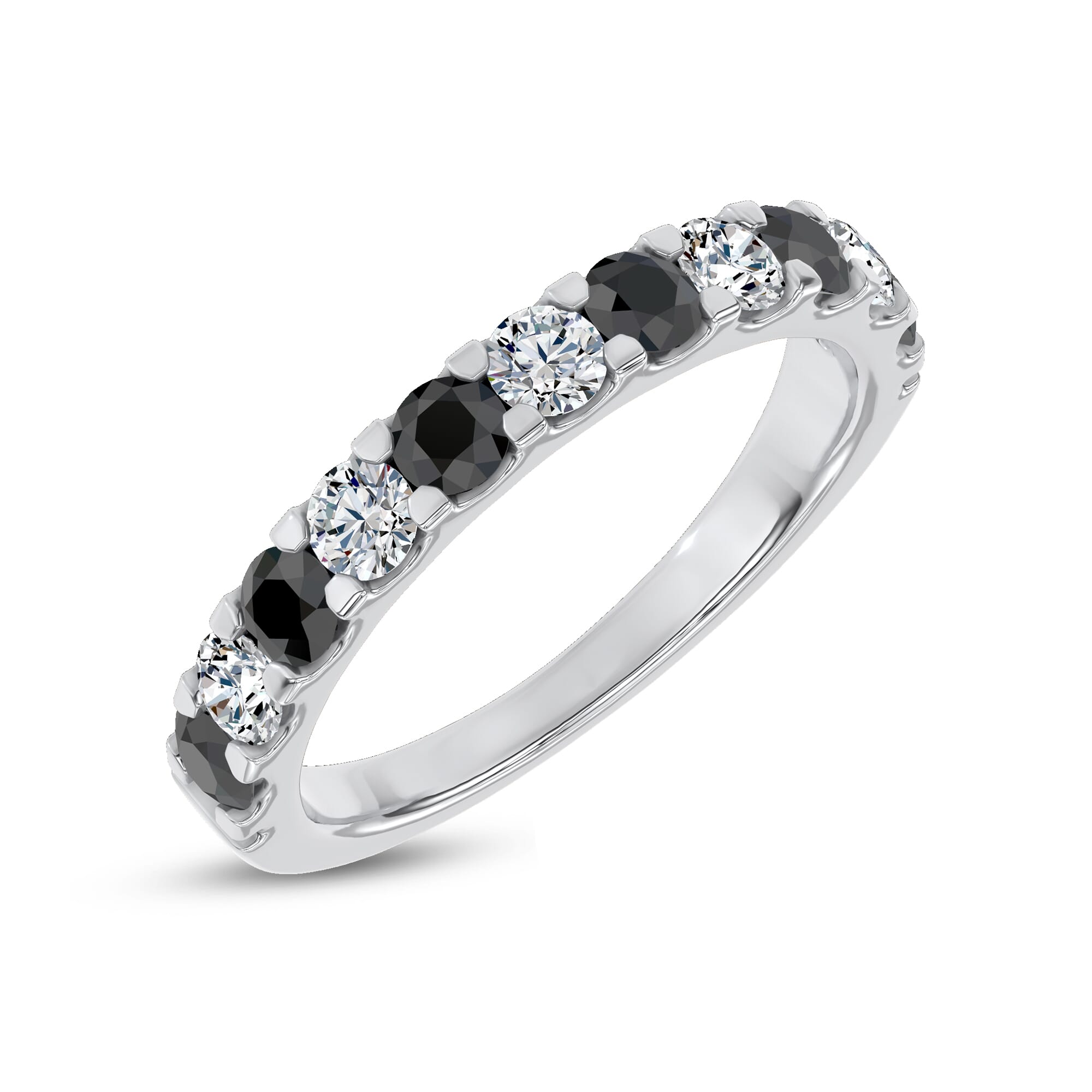 Platinum Jules Black & White Lab Diamond Band (1 ct. tw.)
