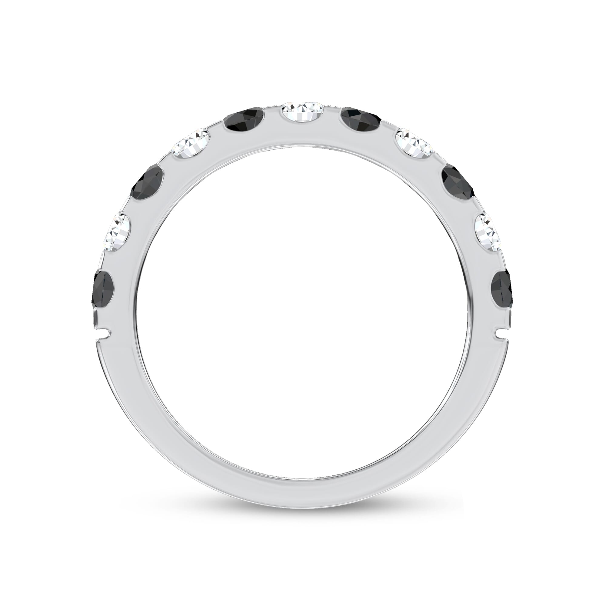 Platinum Jules Black & White Lab Diamond Band (1 ct. tw.)