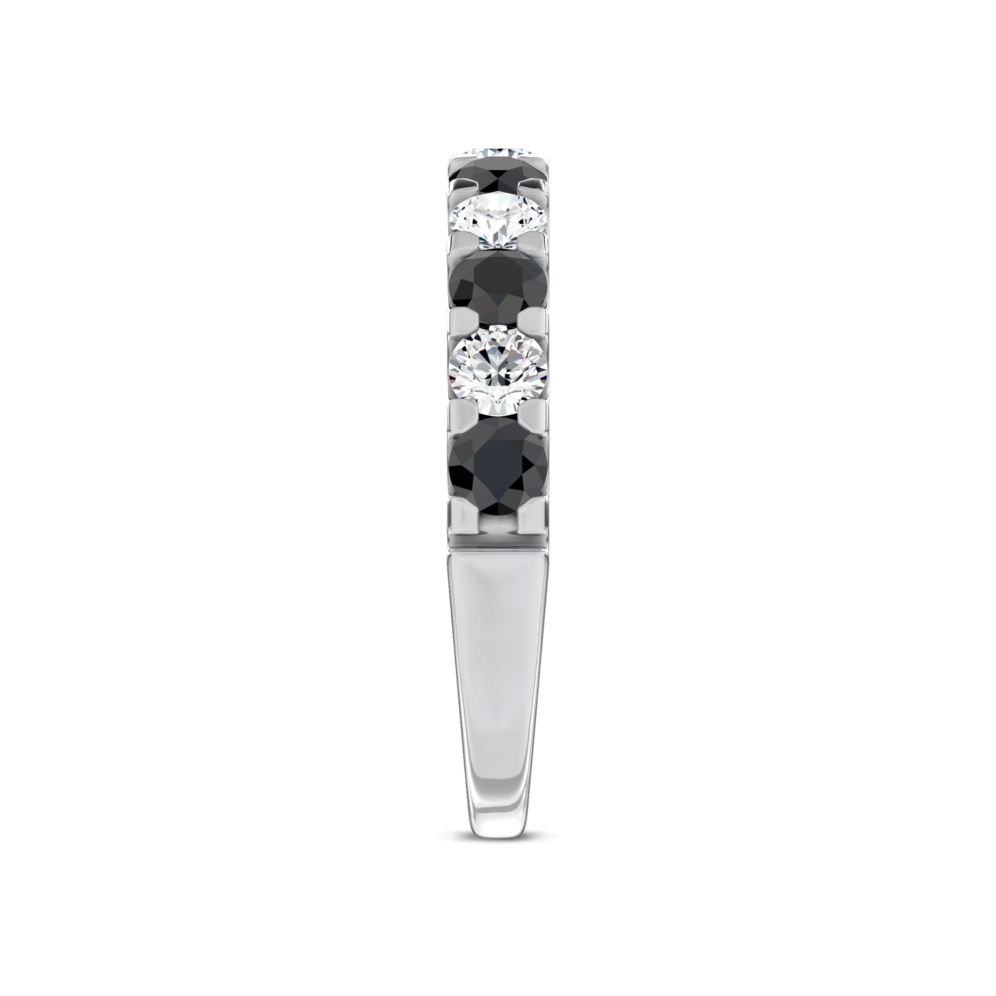 Platinum Jules Black & White Lab Diamond Band (1 ct. tw.)