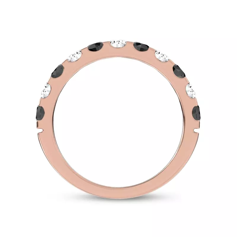 18K Rose Gold Jules Black & White Lab Diamond Band (1 ct. tw.)