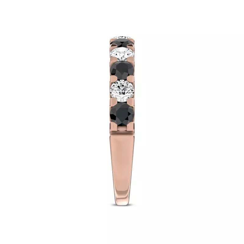 18K Rose Gold Jules Black & White Lab Diamond Band (1 ct. tw.)