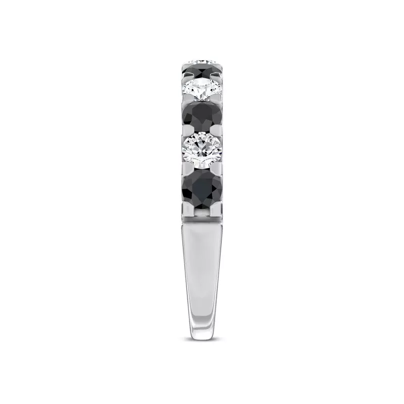 18K White Gold Jules Black & White Diamond Band (1 ct. tw.)