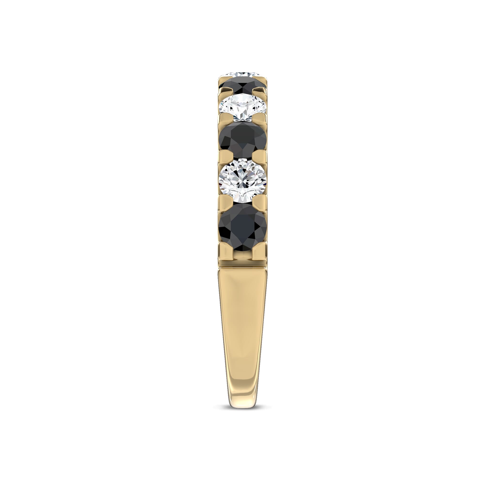 18K Yellow Gold Jules Black & White Diamond Band (1 ct. tw.)