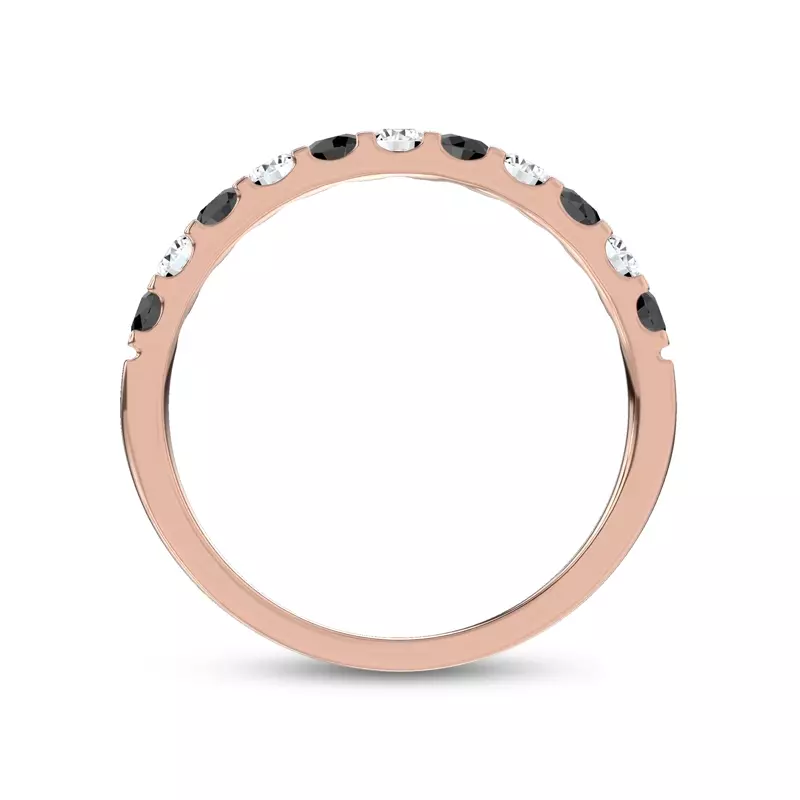14K Rose Gold Jules Black & White Lab Diamond Band (1/2 ct. tw.)