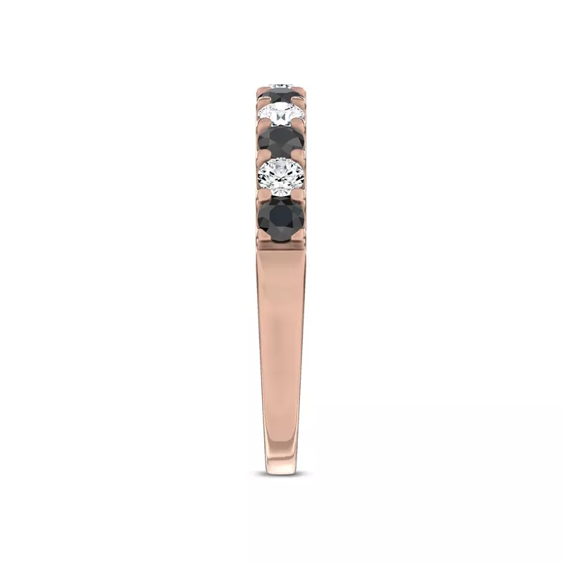 14K Rose Gold Jules Black & White Lab Diamond Band (1/2 ct. tw.)