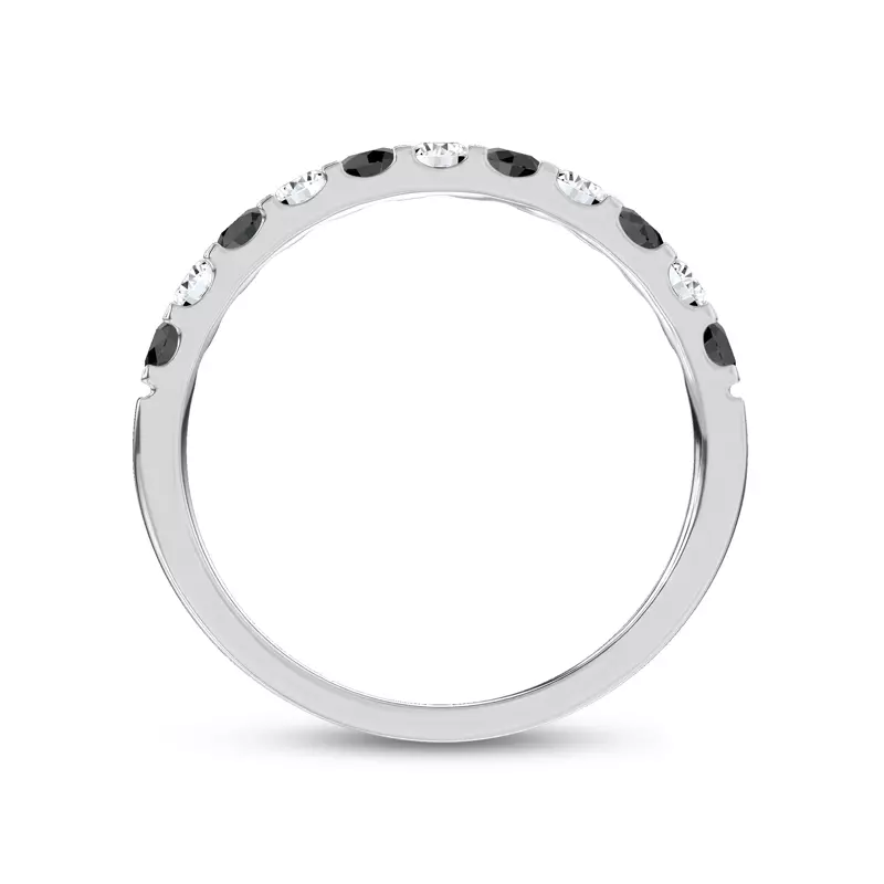 Platinum Jules Black & White Lab Diamond Band (1/2 ct. tw.)