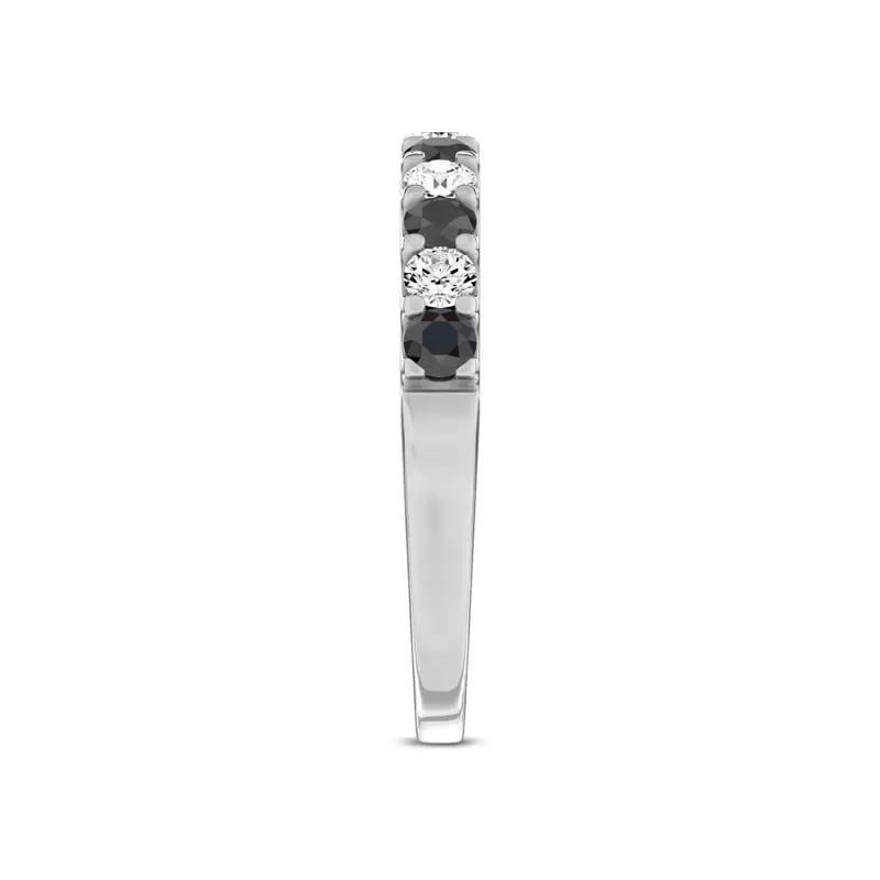 Platinum Jules Black & White Lab Diamond Band (1/2 ct. tw.)