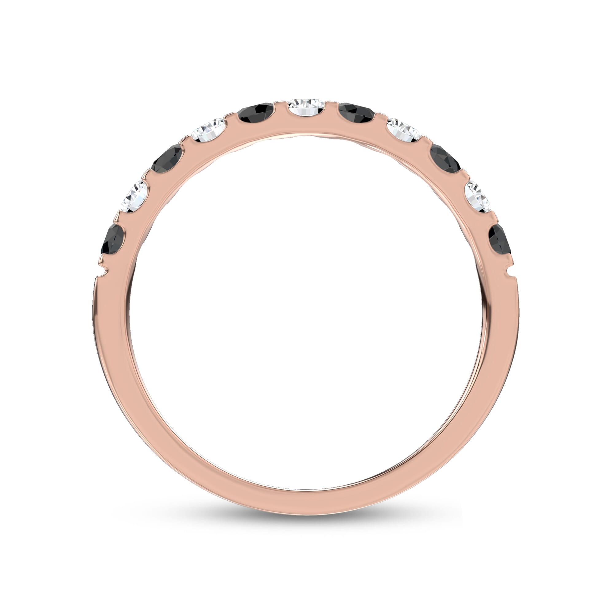 18K Rose Gold Jules Black & White Lab Diamond Band (1/2 ct. tw.)