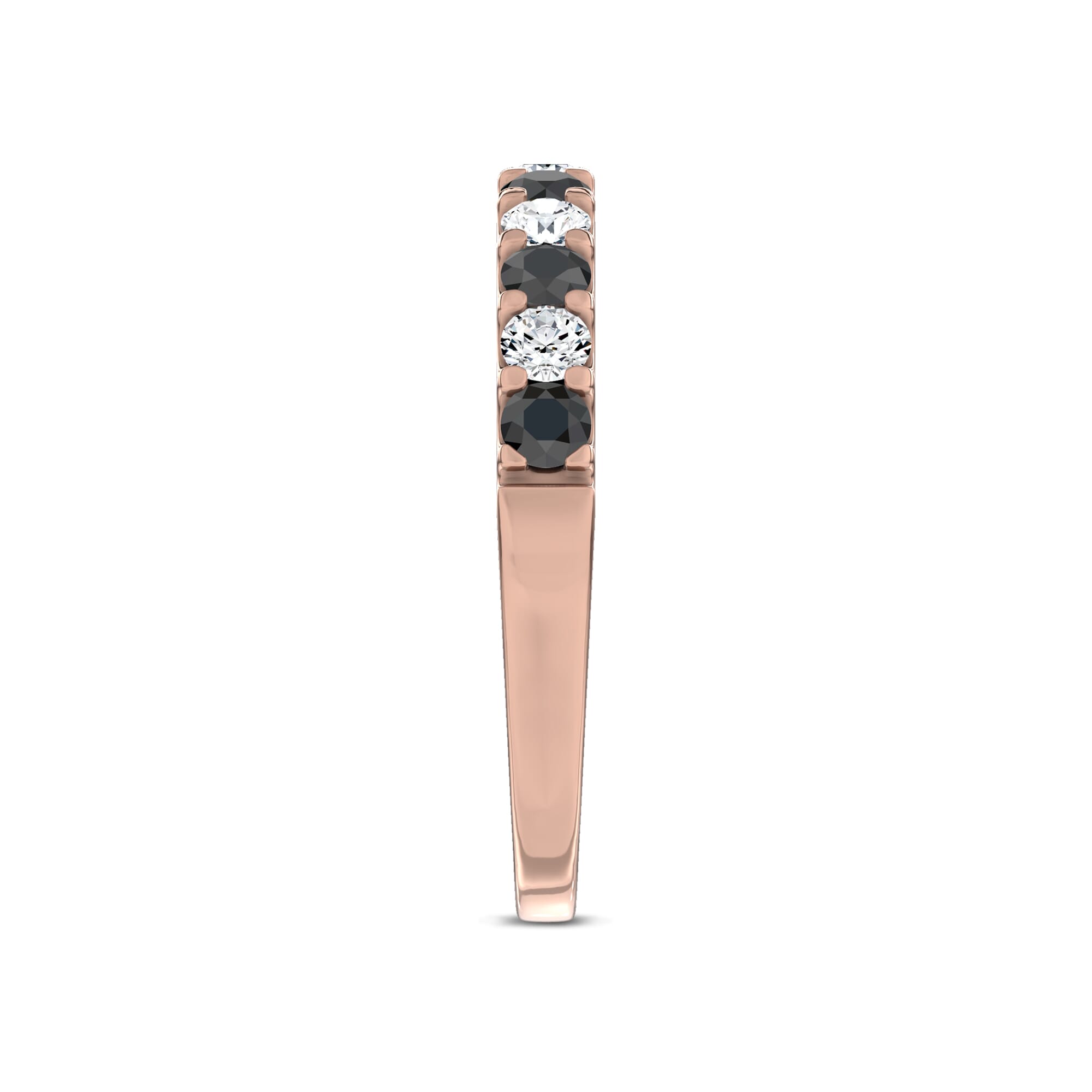 18K Rose Gold Jules Black & White Lab Diamond Band (1/2 ct. tw.)