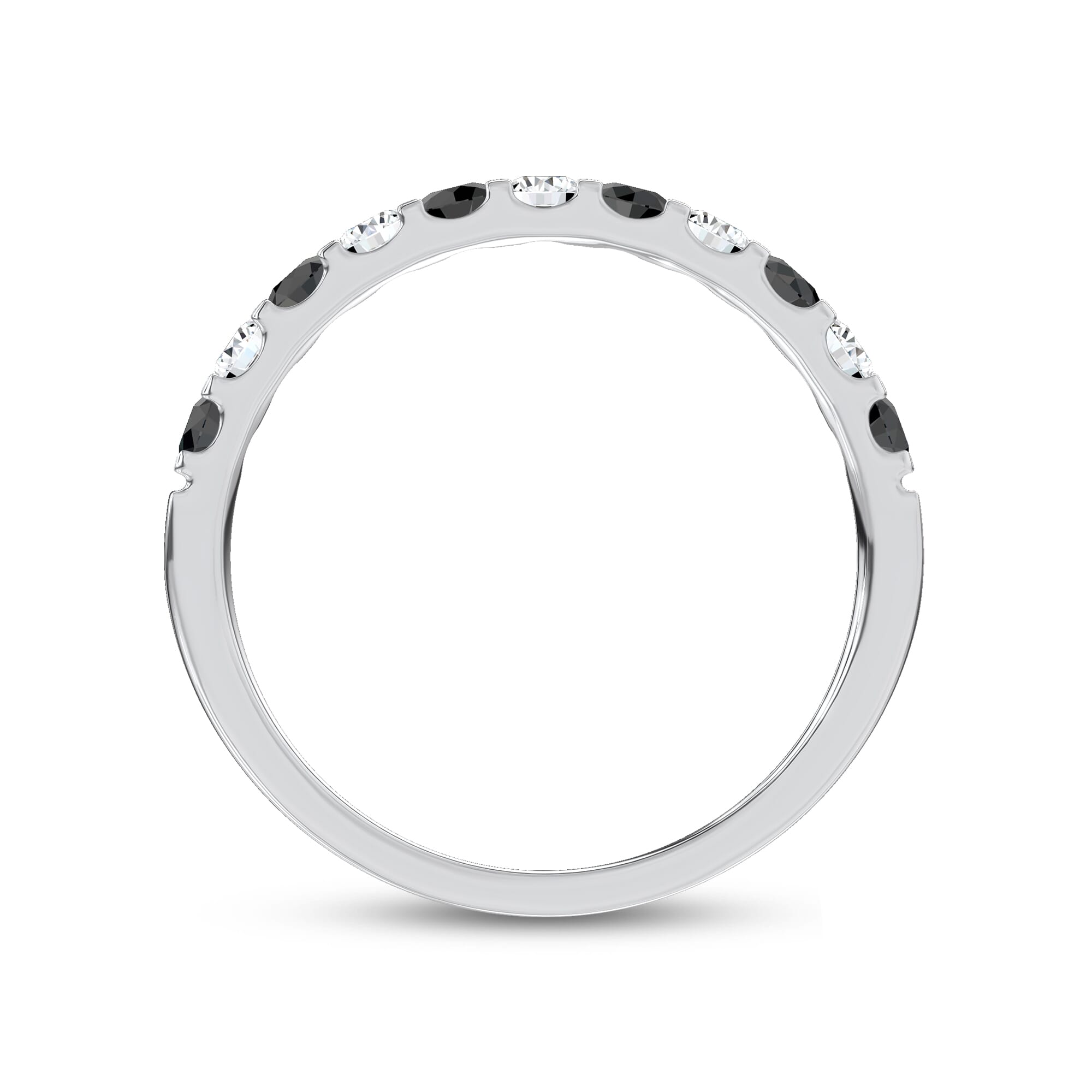 18K White Gold Jules Black & White Diamond Band (1/2 ct. tw.)