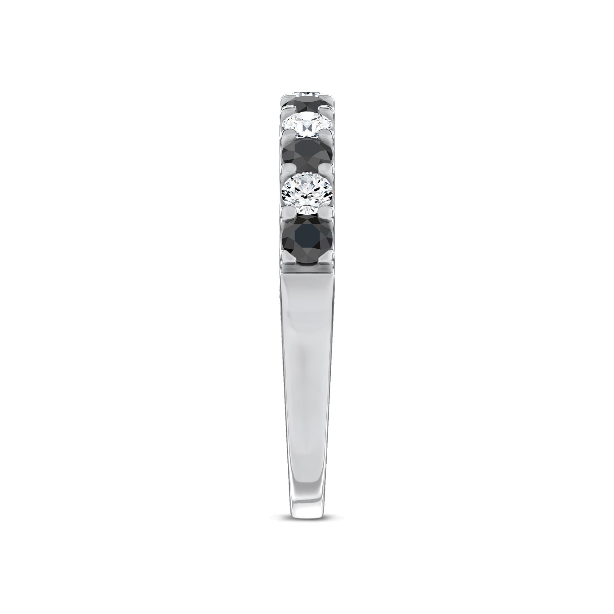 18K White Gold Jules Black & White Diamond Band (1/2 ct. tw.)