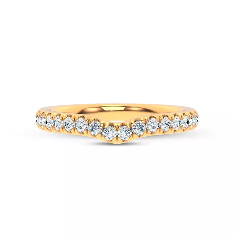Alexandra Curved Pavé Band
