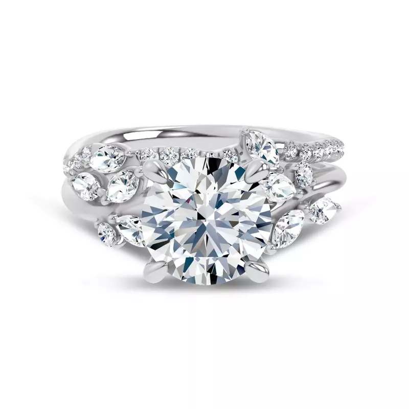 Platinum Lea Nature Inspired Diamond Band