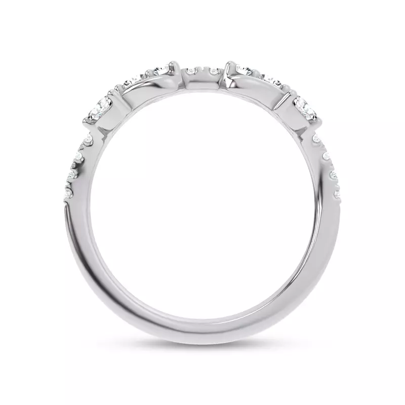 Platinum Lea Nature Inspired Diamond Band