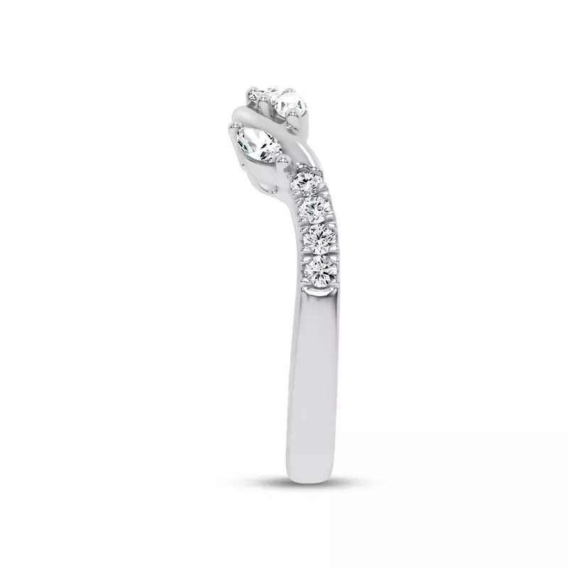 Platinum Lea Nature Inspired Diamond Band