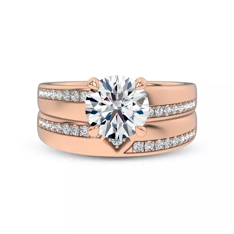 14K Rose Gold Mirrored Pavé Band by Christian Siriano