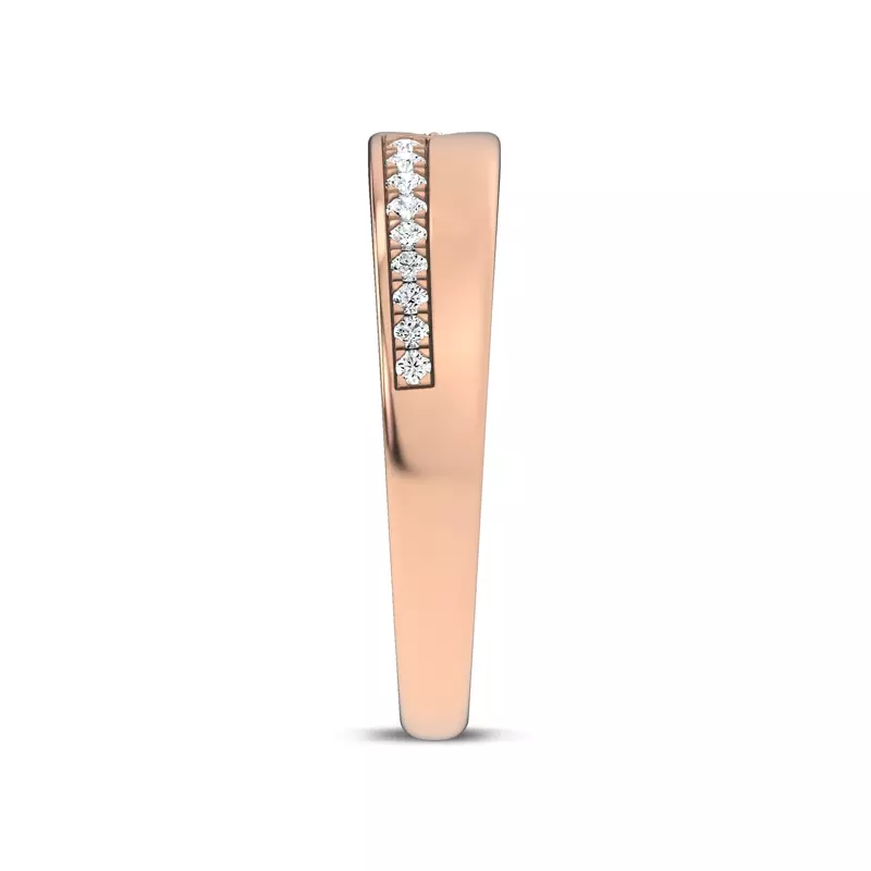 14K Rose Gold Mirrored Pavé Band by Christian Siriano