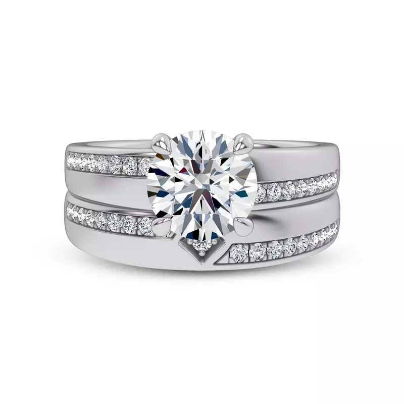 Platinum Mirrored Pavé Lab Band by Christian Siriano