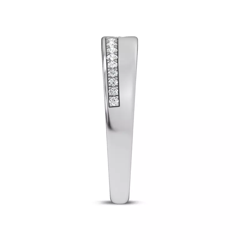 Platinum Mirrored Pavé Lab Band by Christian Siriano