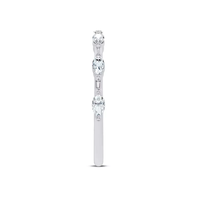Platinum Starlight Spaced Marquise Diamond Band