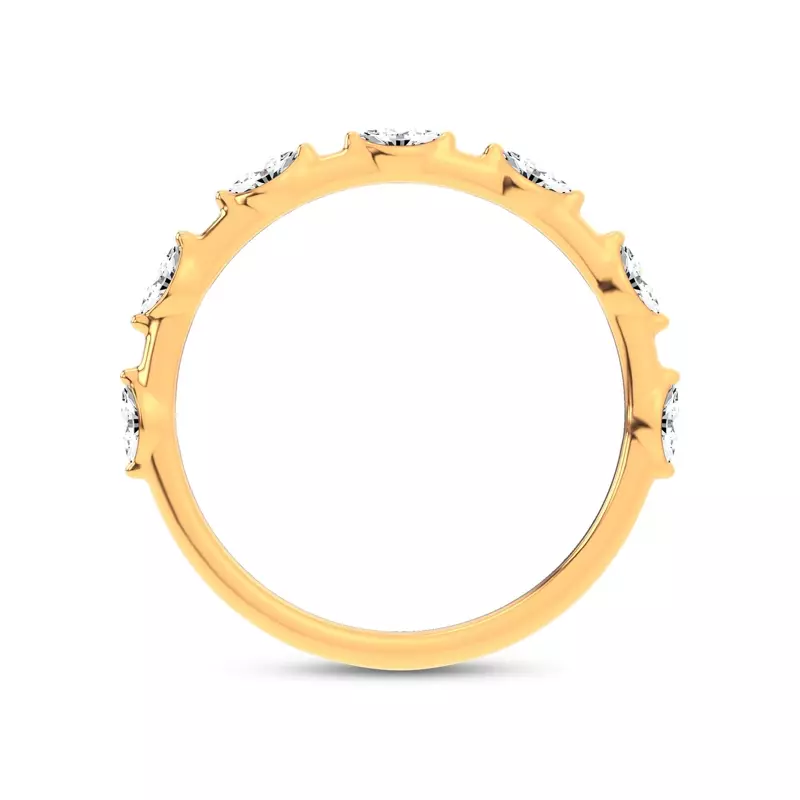 14K Yellow Gold Starlight Spaced Marquise Diamond Band