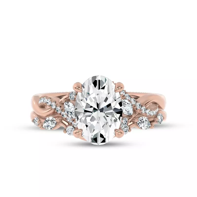 14K Rose Gold Petal Veil Band by Christian Siriano