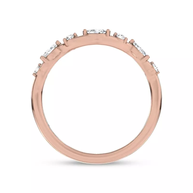 14K Rose Gold Petal Veil Band by Christian Siriano
