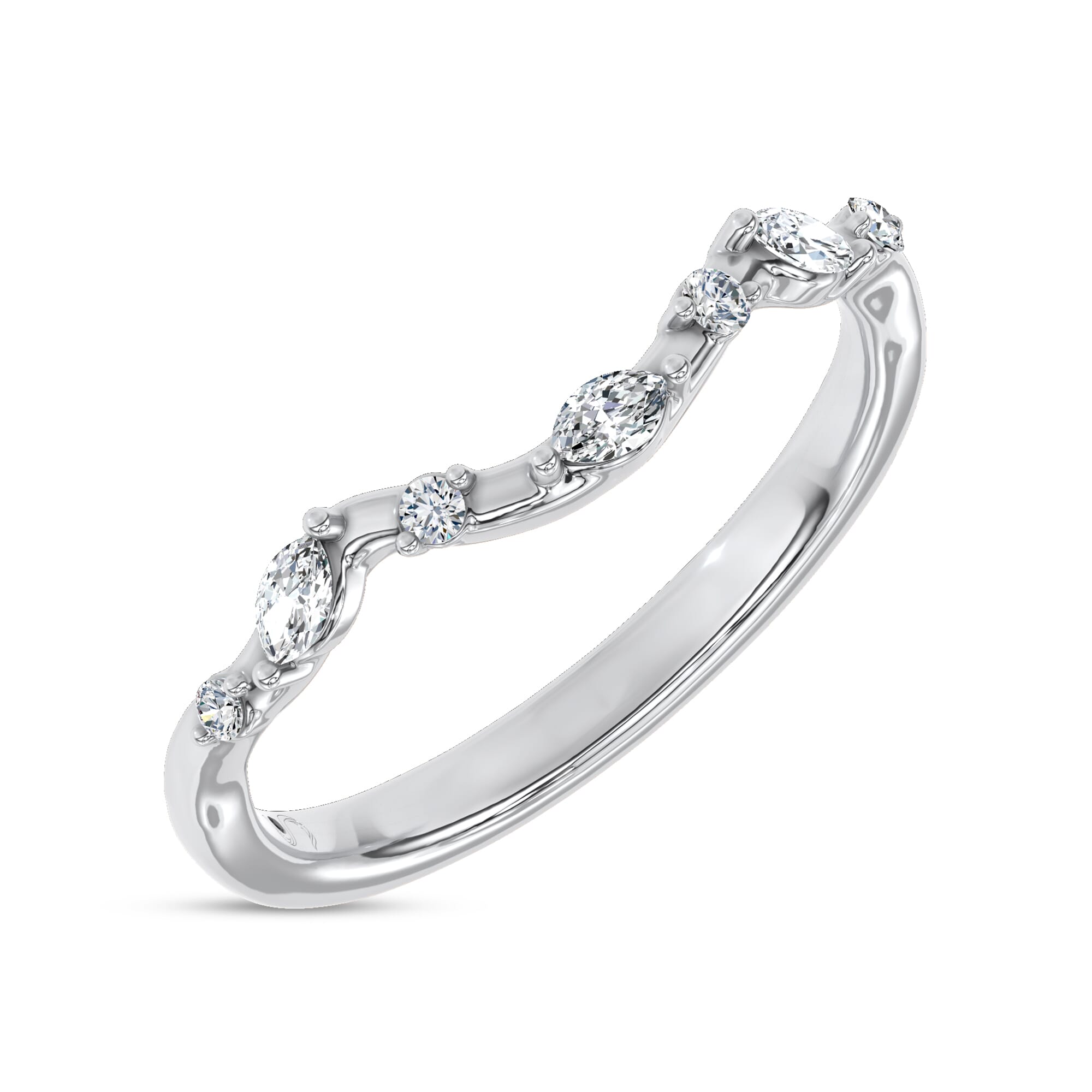 Platinum Petal Veil Band by Christian Siriano