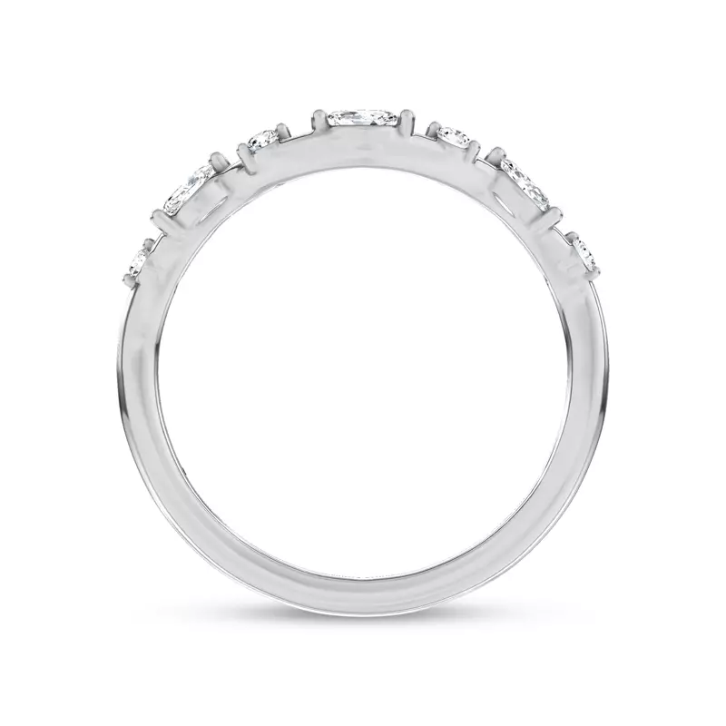 18K White Gold Petal Veil Lab Band by Christian Siriano