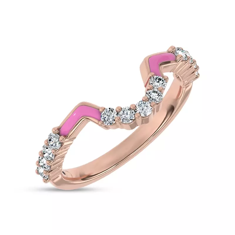 14K Rose Gold Rosavé Contour Lab Band by Christian Siriano