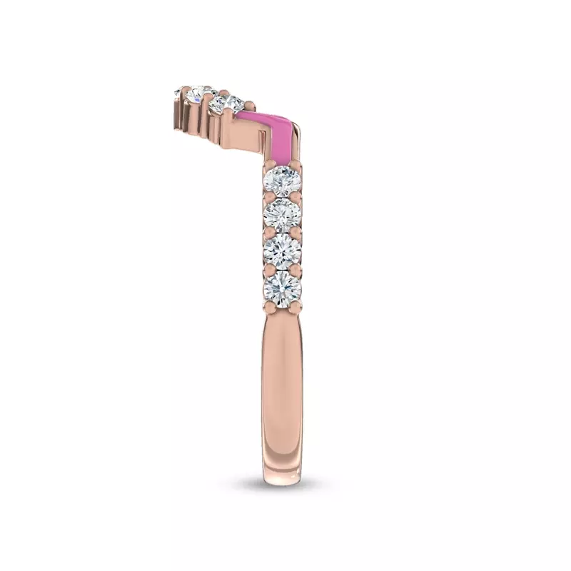 14K Rose Gold Rosavé Contour Lab Band by Christian Siriano