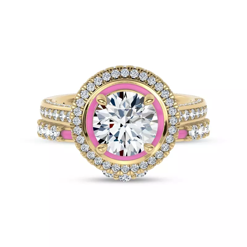 14K Yellow Gold Rosavé Contour Lab Band by Christian Siriano