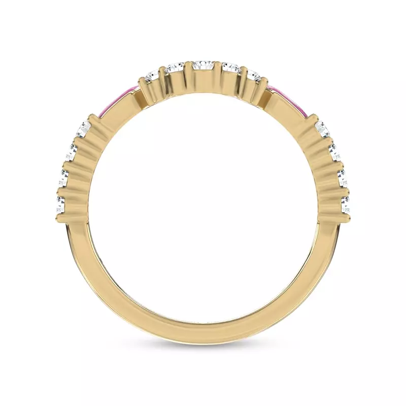 14K Yellow Gold Rosavé Contour Band by Christian Siriano