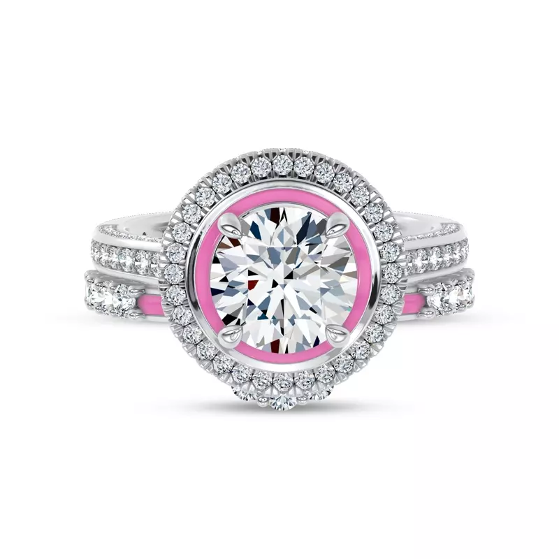 18K White Gold Rosavé Contour Lab Band by Christian Siriano