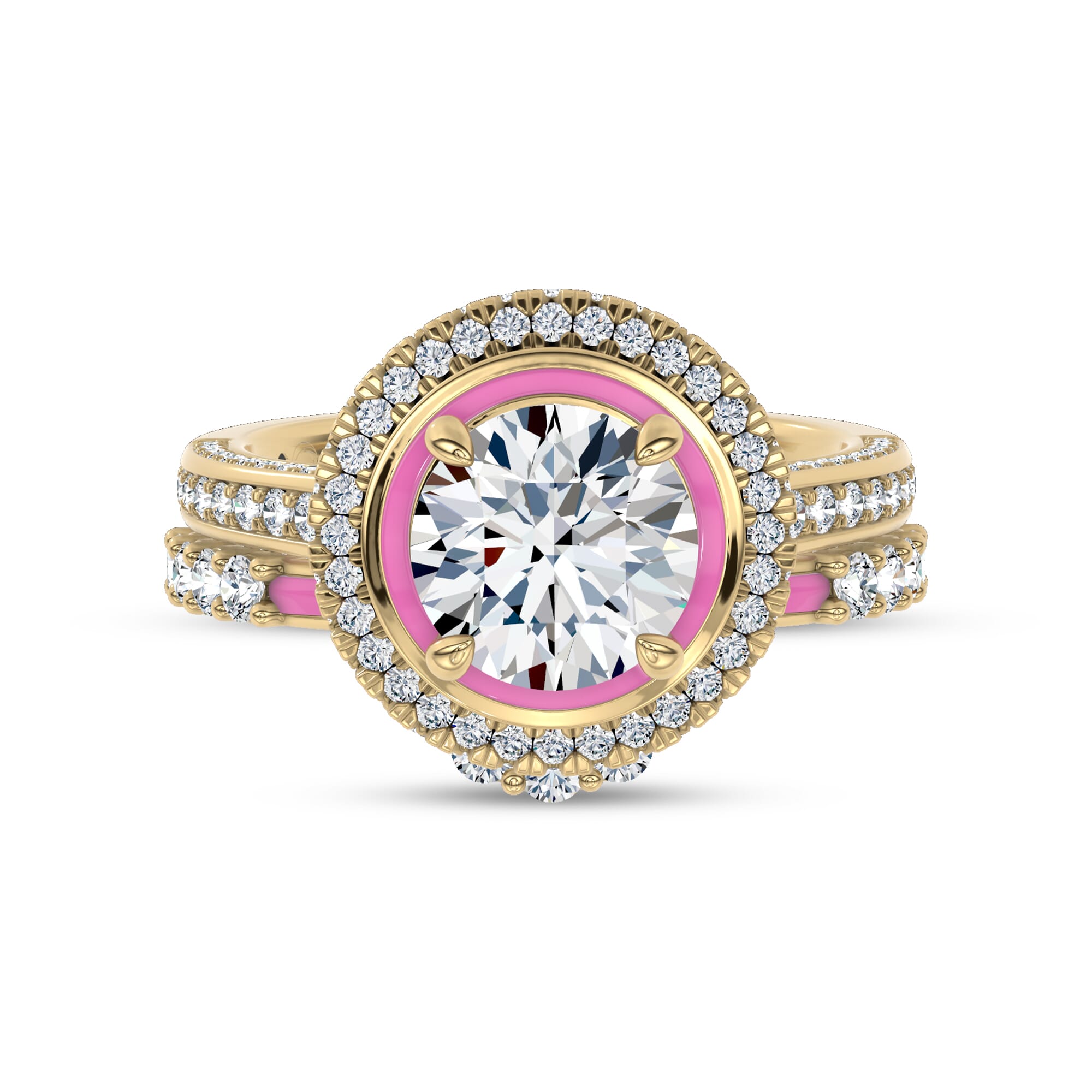18K Yellow Gold Rosavé Contour Lab Band by Christian Siriano