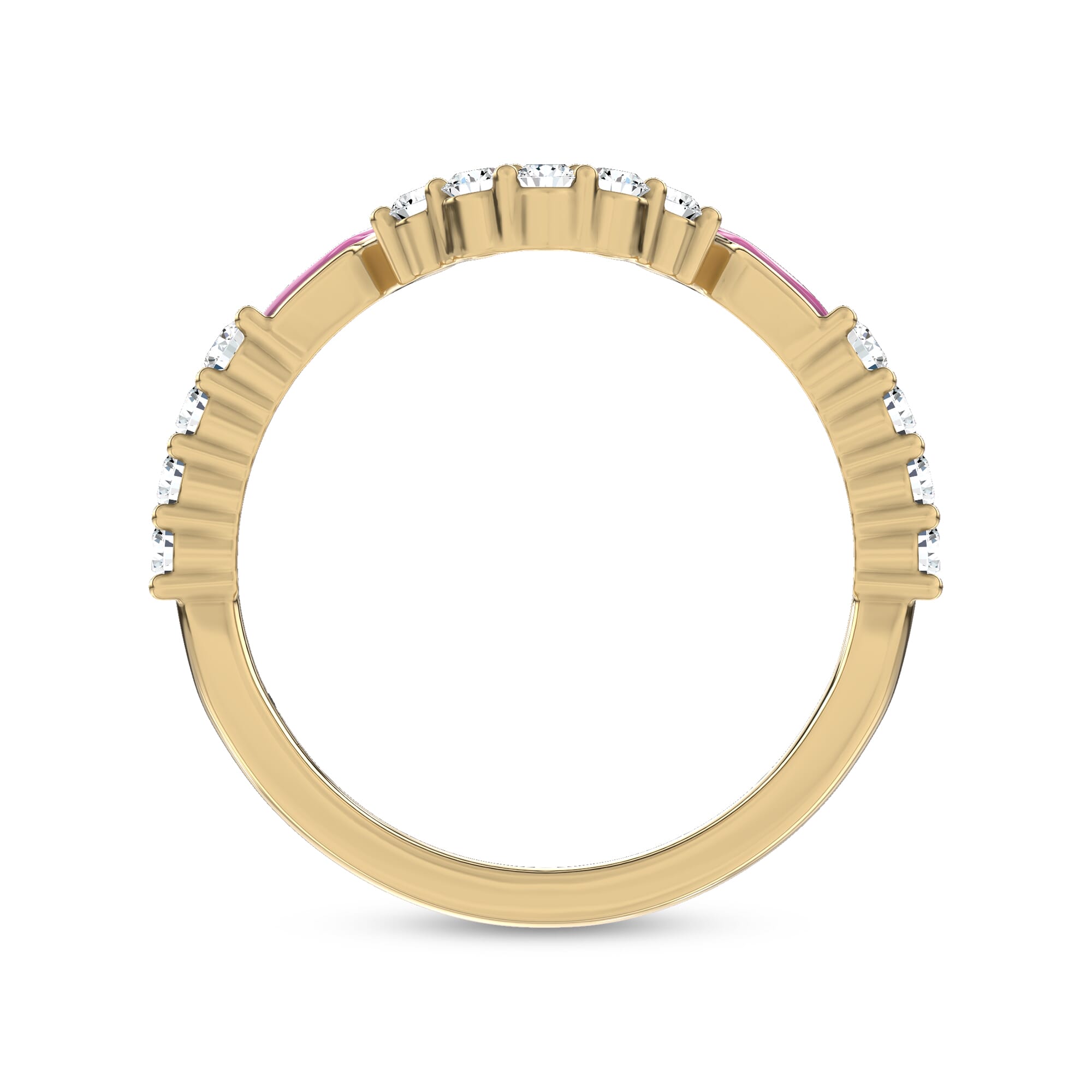 18K Yellow Gold Rosavé Contour Band by Christian Siriano